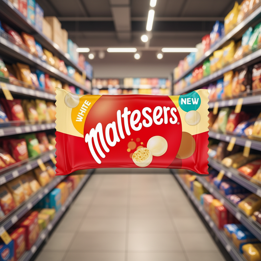 25 x Maltesers White Chocolate Snack Bag - 30GM