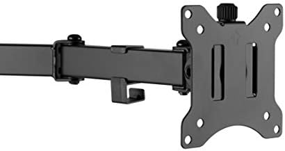 Amer Dual Monitor Stand Free-Standing Dual Monitor Arm for monitor mount 2 Screens up to 32 inches Heavy-Duty Fully Adjustable Arms Double Monitor Stand with Max VESA 100x100mm - Black