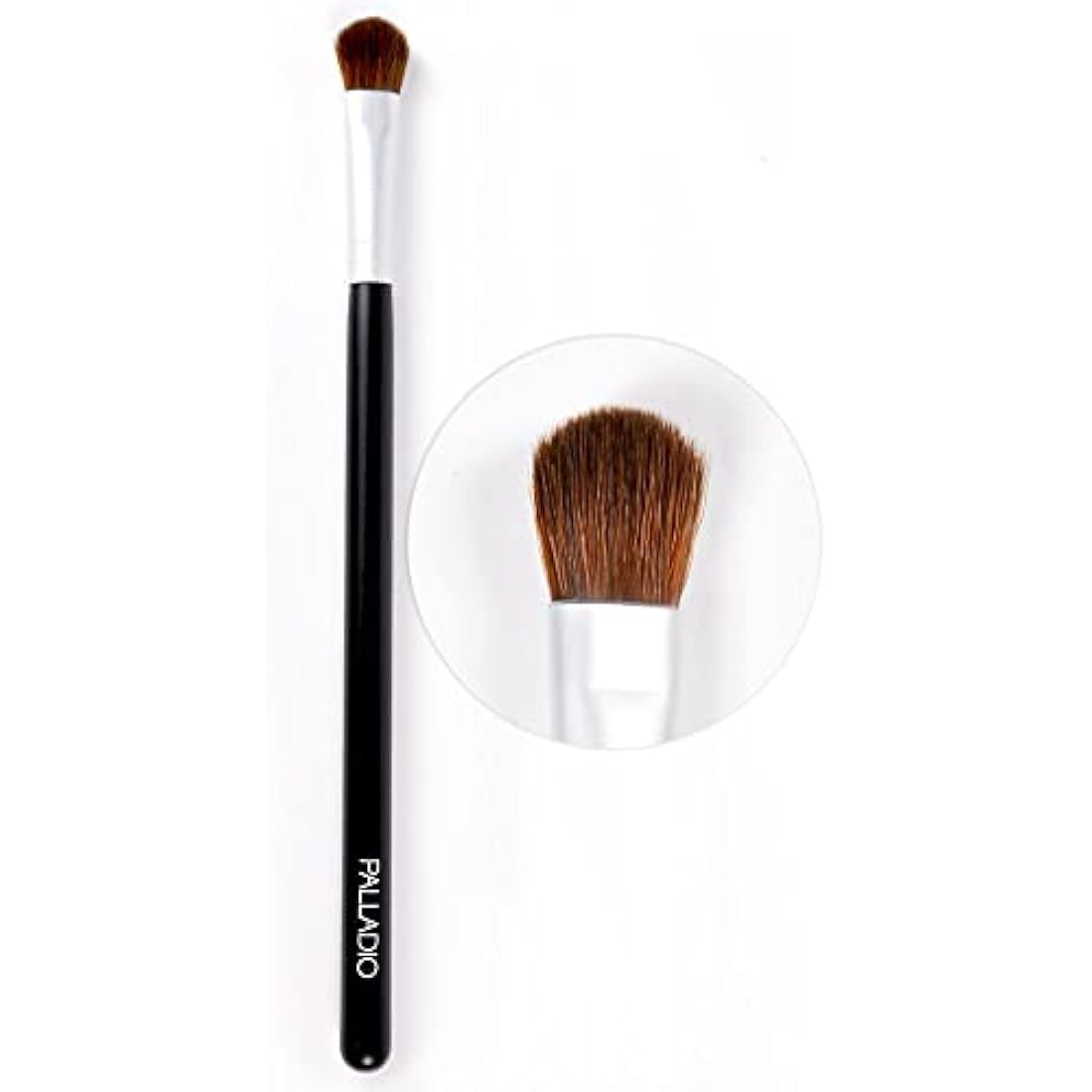 Palladio Flat Shadow Brush, Eyeshadow Flawless Blending, Perfect to Contour, Soften Edges, Smooth Finish, Synthetic Natural Bristles, Soft Feel, Comfortable Grip, Professional Application