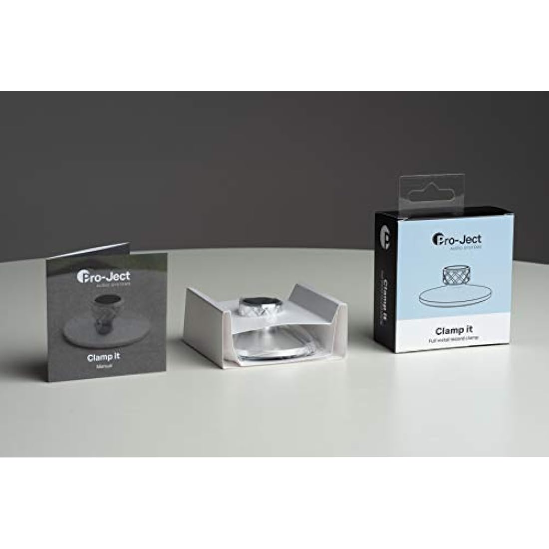 Pro-Ject Clamp it, CNC machined record clamp with sound improvement, Suitable for all turntables, Aluminium Silver