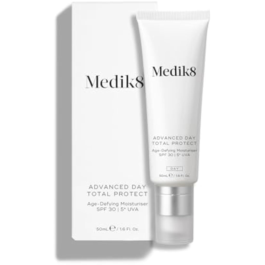 Medik8 Advanced Day Total Protect SPF 30 Face Moisturiser - Hydrating & Non-Greasy UVA Protection - Lightweight Suncreen & Moisturiser - 50ml