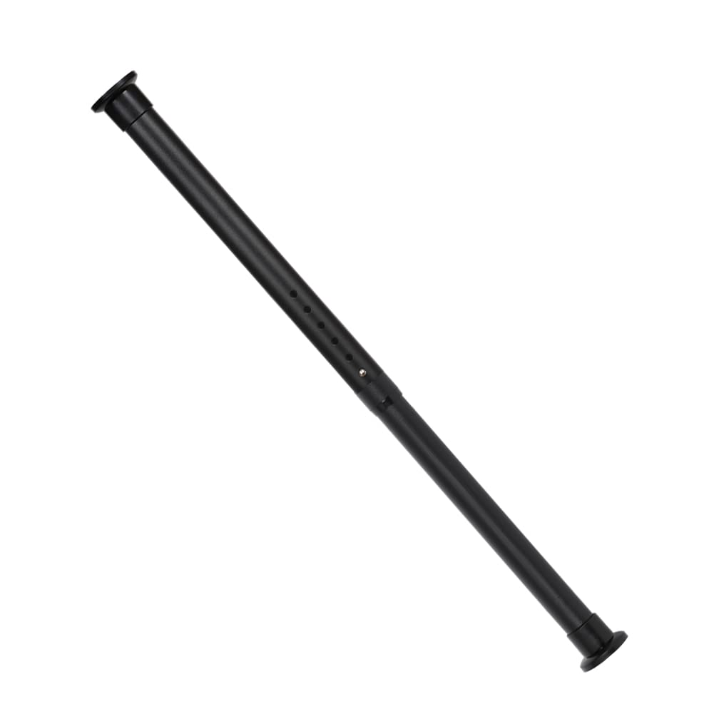 Hershii Black Expandable Shower Curtain Tension Rod Wardrobe Rail Extendable Clothes Hanging Pole Window Blackout Curtain Holder No Drilling for