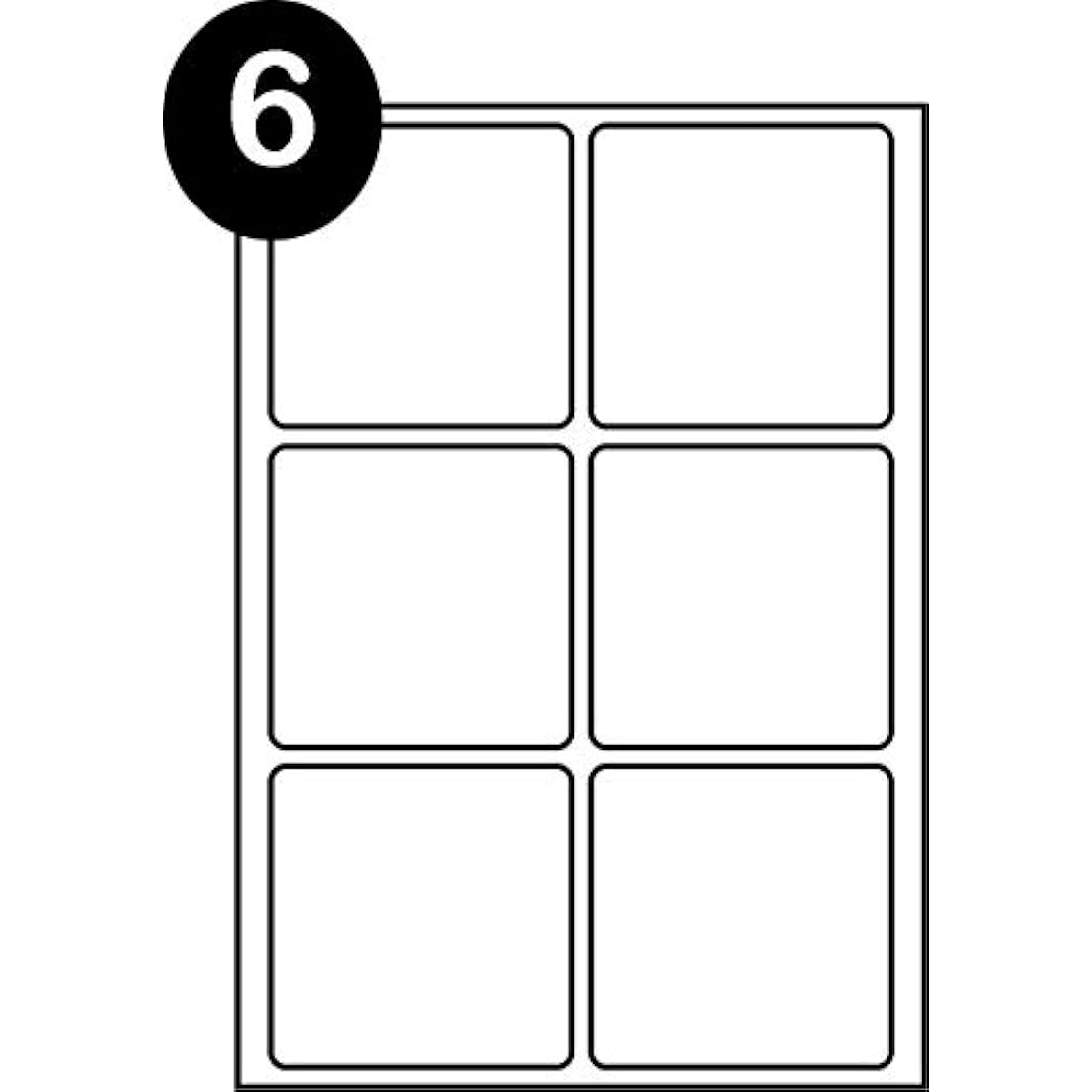 SmithPackaging A4 Self Adhesive Address Labels, 6 Labels Per Sheet, 100 Sheets, 99.1 x 93.1mm 600 Labels