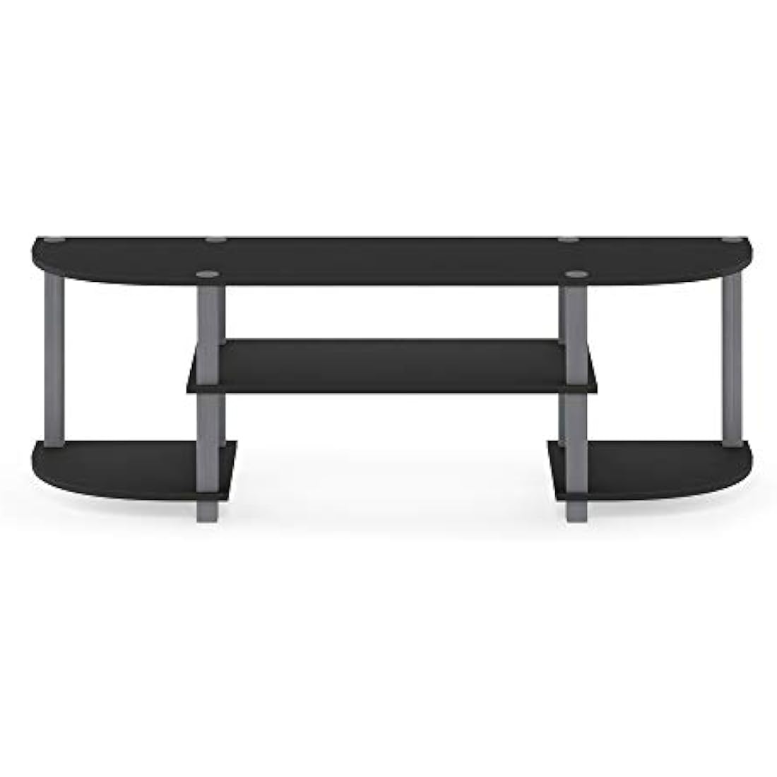 Furinno Turn-S-Tube Wide TV Entertainment Center, TV Unit, TV Stand, Black/Grey