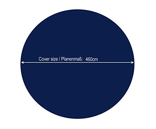 QUICK STAR Winter Swimming Pool Cover Round 200g/m? for Poolsize 366-400 cm Tarpaulin dimension ? 460 cm Blue