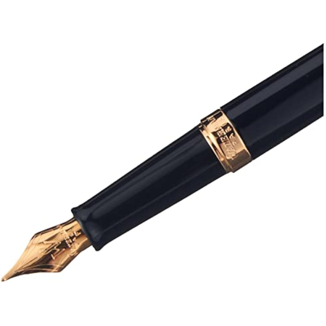 Waterman Hémisphère Fountain Pen | Gloss Black with 23k Gold Trim | Fine Nib | Blue Ink | Gift Box