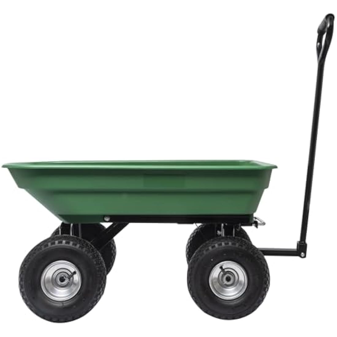 WERKA PRO Garden Trailer Trolley 52 litres, Alloy Steel, Green