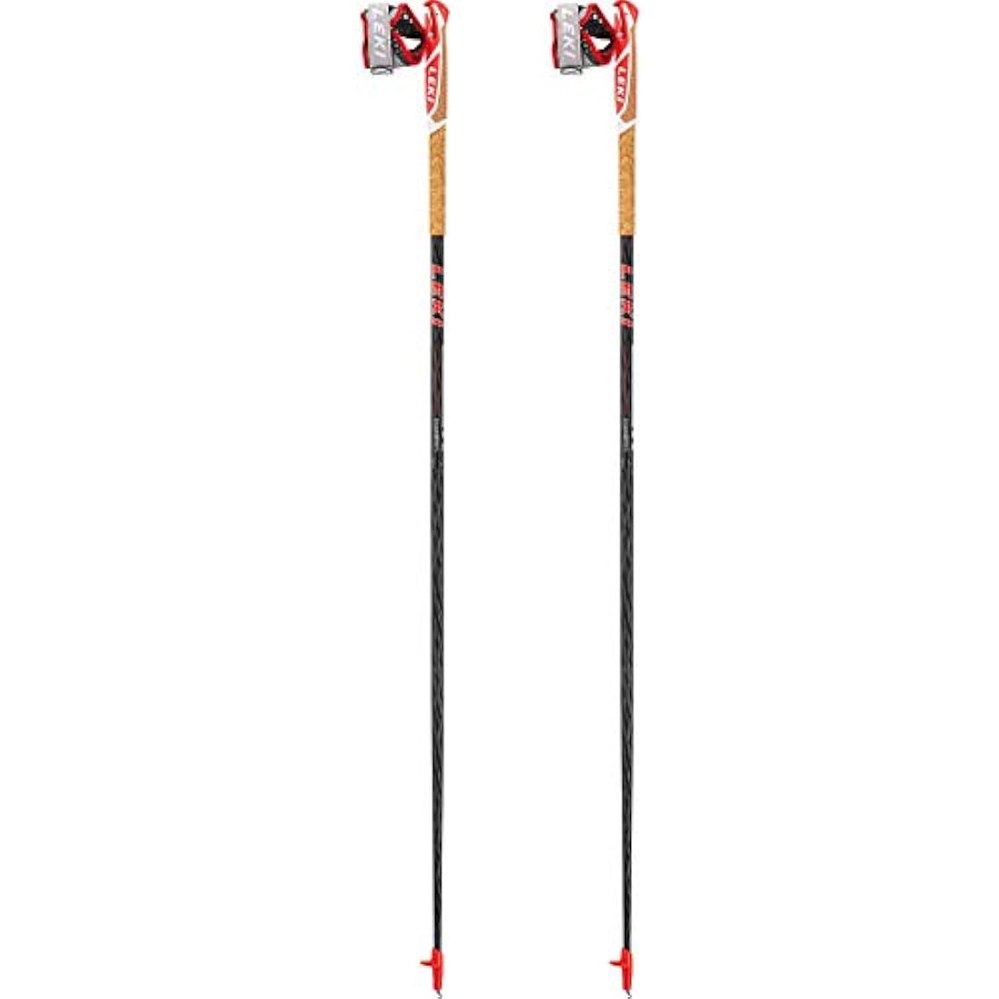 Leki Vertical K Nordic Walking Poles, Unisex, 6402592, Nature Carbon/White/Anthracite/Neon Yellow, 120 cm