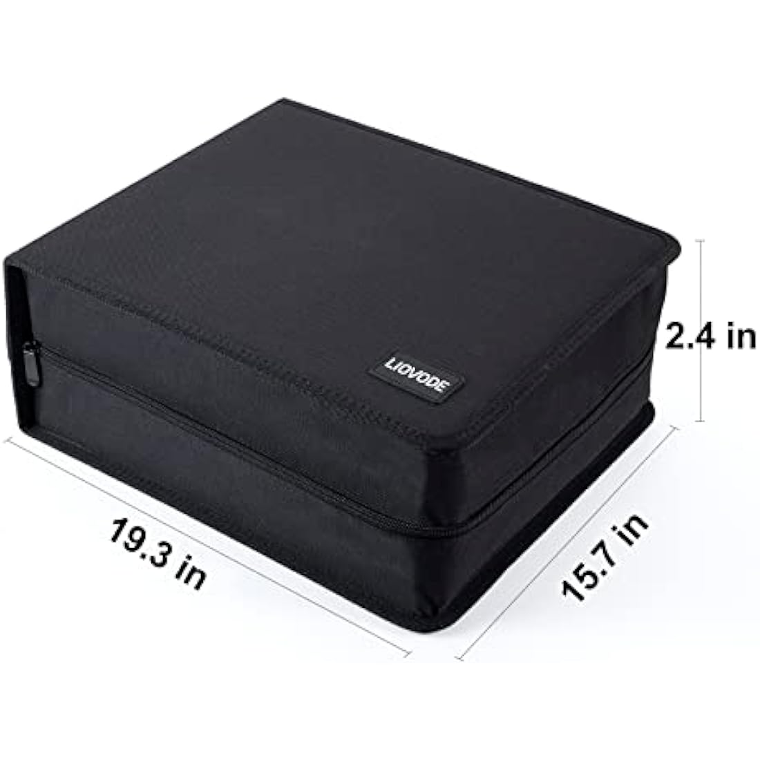 LIOVODE DVD Case 200 DVDs and 100 Booklets Capacity, Storage CDs with Booklet Inserts Media Organizer Holder Black CD Wallet for Home and Car