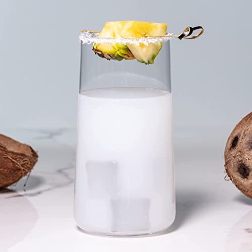 Krosno Tall Water Juice Drinking Glasses | Set of 12 | 540 ML | Avant-Garde Collection | Highball & Tumbler Glass | Perfect for Home, Restaurants and