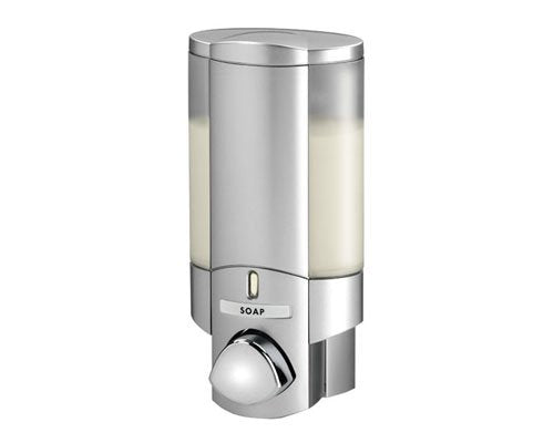 Aviva - Dispenser - Satin Silver finish - Secure adhesive fixing - no screws required
