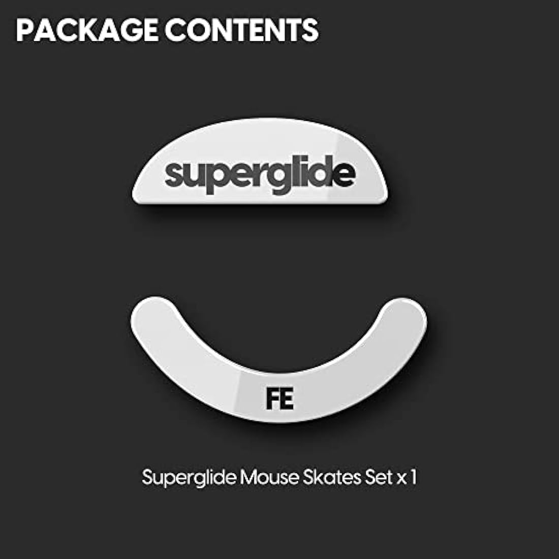 Superglide - Fastest and Smoothest Mouse Feet/Skates Made with Ultra Strong Flawless Glass Super Fast Smooth and Durable Sole for Pulsar Xlite Wireless / V2 & V2 Mini Wireless Gaming Mouse (White)