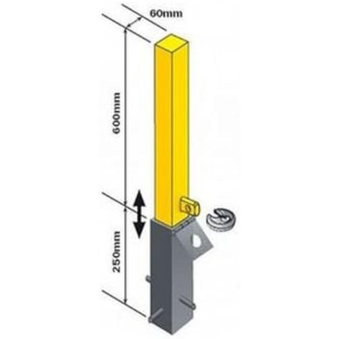 Maypole Heavy Duty Removable Security Post Driveways, Carports, Garages Concrete Set Type