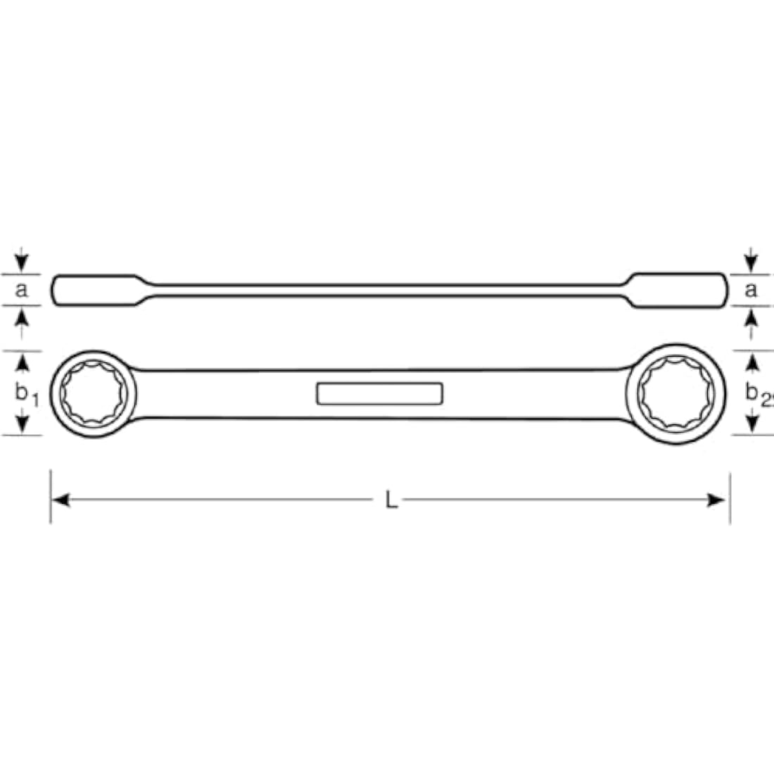 Bahco BHS4RM-16-19 Reversible Ratchet Spanner, 16 mm/17 mm/18 mm/19 mm, 16 x 17 x 18 x 19 mm