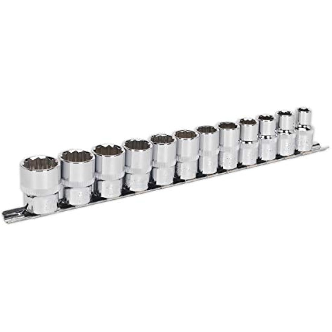Sealey Ak2684 Socket Set 12Pc 1/2Sq Drive 12Pt Walldrive Metric