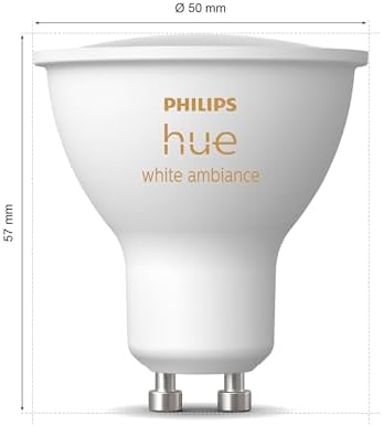 Philips Hue GU10 – Smart Spotlight – (2-Pack) White Ambiance