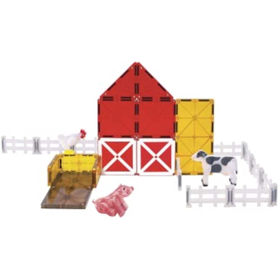 MAGNA-TILES Farm Animals 25-Piece Magnetic Construction Set, The ORIGINAL Magnetic Building Brand