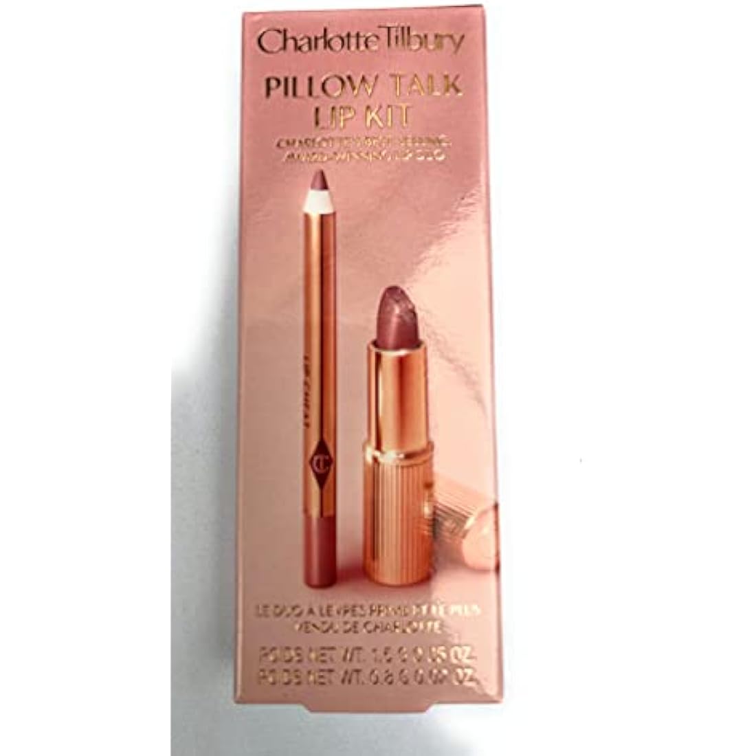 Charlotte Tilbury Pillow Talk Lip Kit - Matte Revolution Lipstick 1.5g Lip Cheat Liner 0.8g