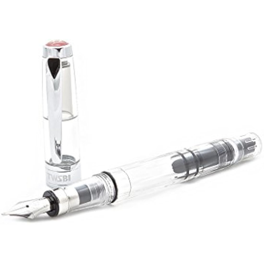 TWSBI Diamond 580, Dispenser, Piston Fountain Pen, Nib F Fountain Pen, Demonstrator Clear