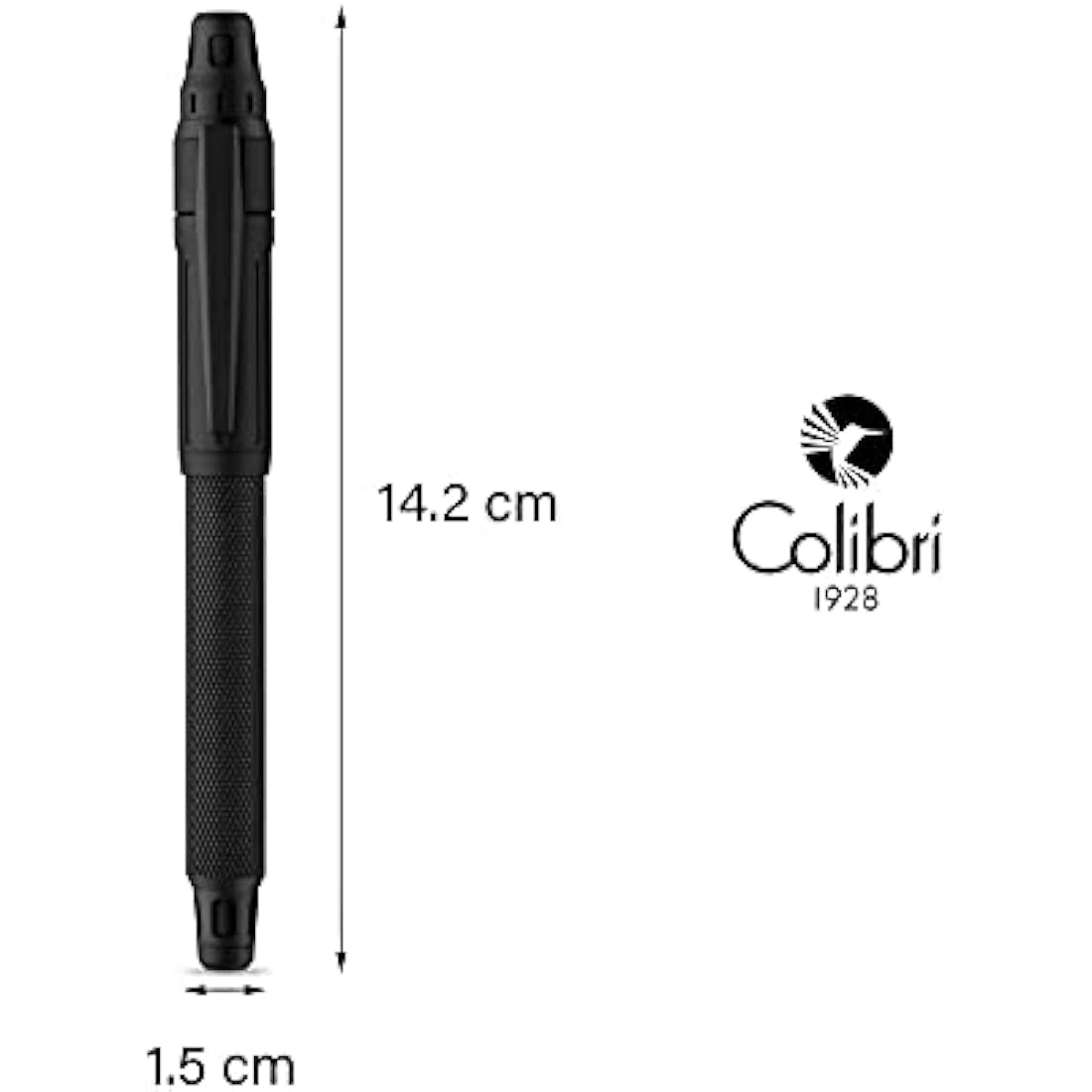 Colibri Ascari Rollerball Pen-Matte Black with Pachmayr Texture Finish-Luxury Pen-Luxury Fine point Pen-Spring Clip-Comes In A Nice Gift Box-Gift For Men And Women