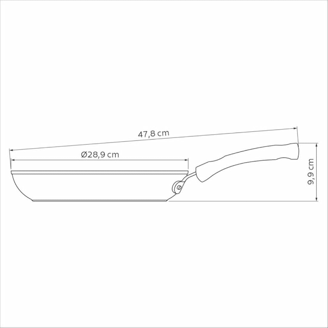 Tramontina Non-Stick Frying Pan with Silicone Handle for Induction, Electric, Gas and Ceramic Glass Hobs, Cookware, Kitchen, 28 cm, 2.4 litres, 20888028, Dark Grey