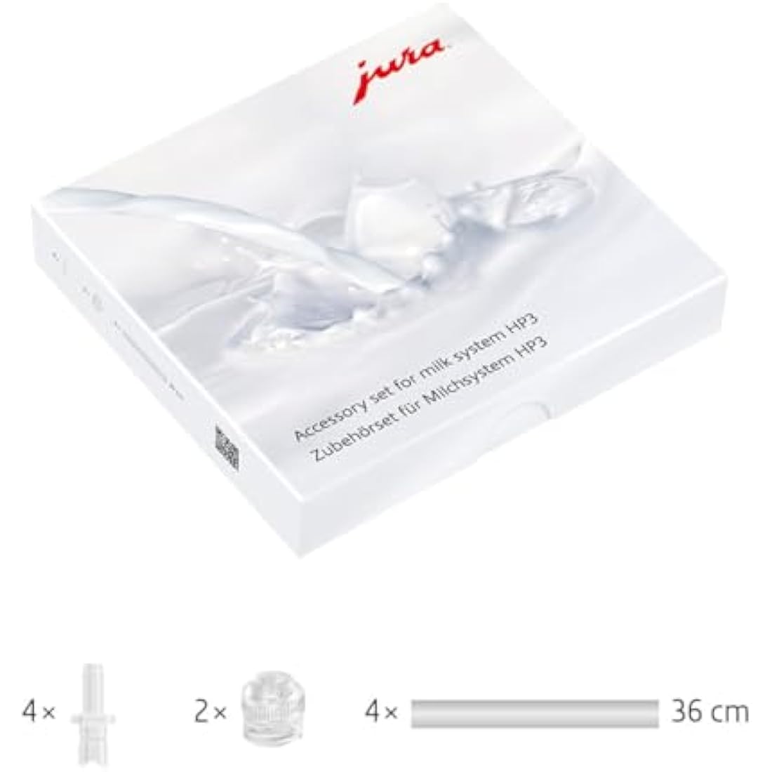 Jura 24117 HP3 Milk System Accessory Set, Plastic, Transparent