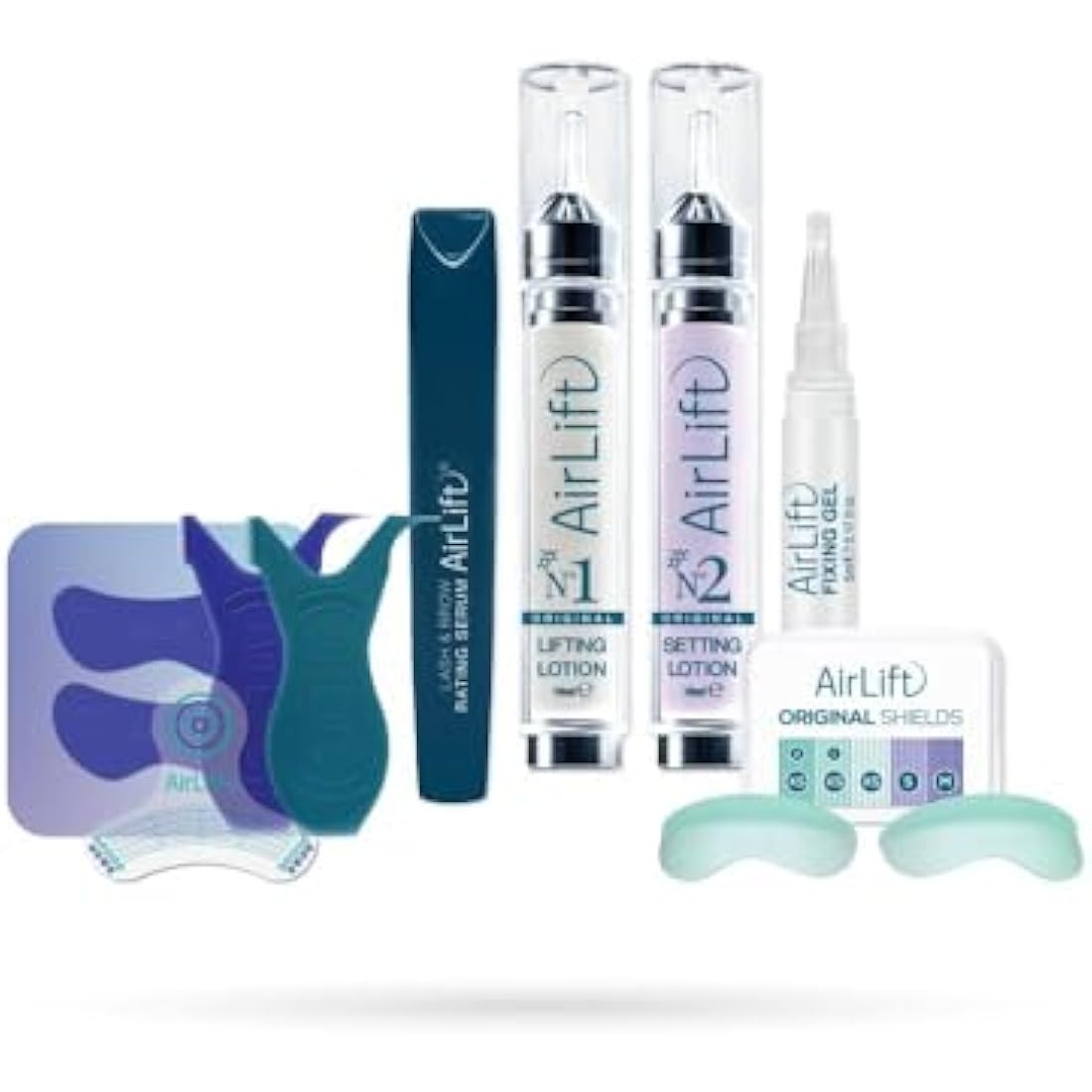 AirLift Lash Lift Basic Kit Professional with Instructions (Original Lotions Syringe) Eyelash Perm and Brow Lamination Dual Lifting System Salon Use
