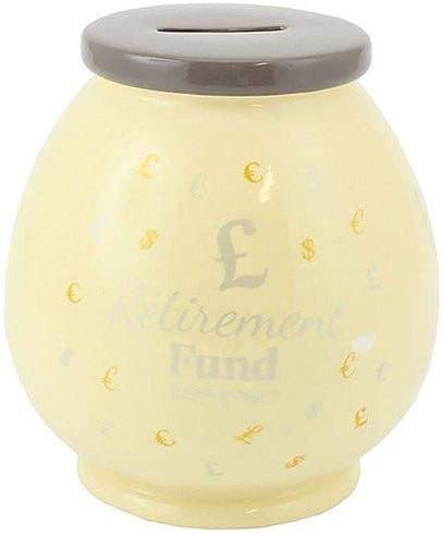 "retirement fund" Fancy Ceramic Piggy Bank Pot