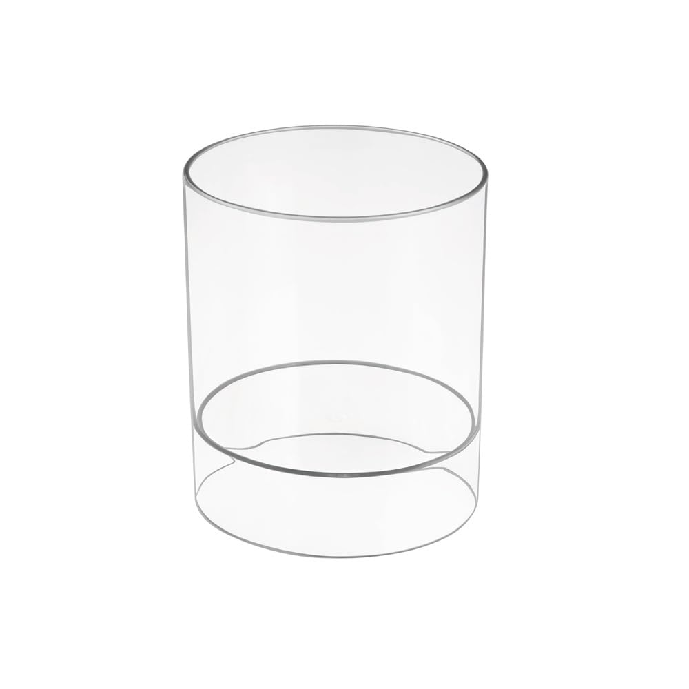 iDesign 69930 Clarity Hair Accessories Organiser, Plastic Bathroom Storage Box with 2 Compartments, Clear, 6" x 6" x 7"