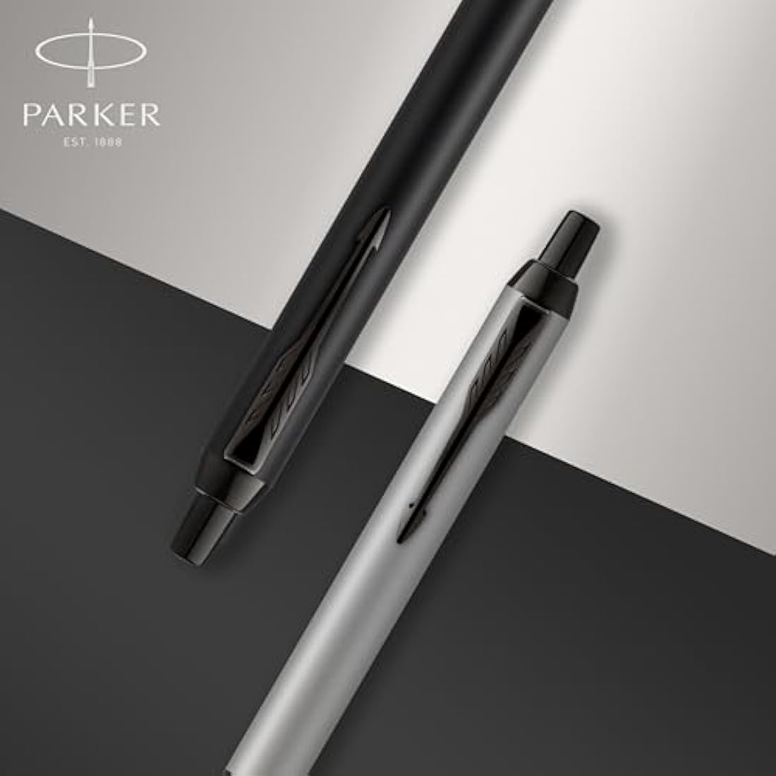 Parker IM Ballpoint Pen | Brushed Metal | Medium Point Blue Ink | Gift Box