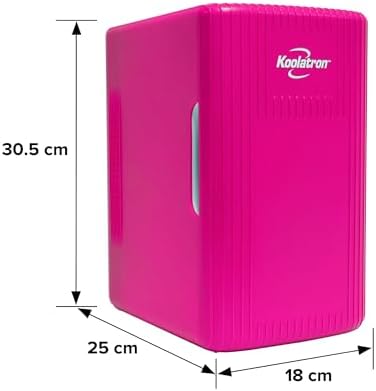 Koolatron Retro Mini Fridge For Bedrooms 6L Small Fridge 8 Can Table Top 12v Portable Cooler Warmer Refrigerator Quiet Mini Fridges For Skincare Food Drinks Kids Home Car & Travel Pink