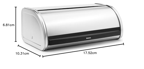 Brabantia Roll Top Bread Bin - Matt Steel, 348921