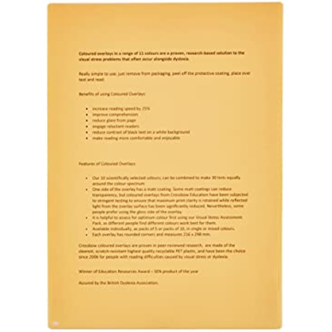Crossbow Education Page Overlay - Orange (Pack of 5)