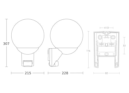 Steinel L 585 S Outdoor Wall Light White, 180 Motion Sensor, 10 m Reach, Maximum 60 W Light Bulb (Not Included), E27 Fitting