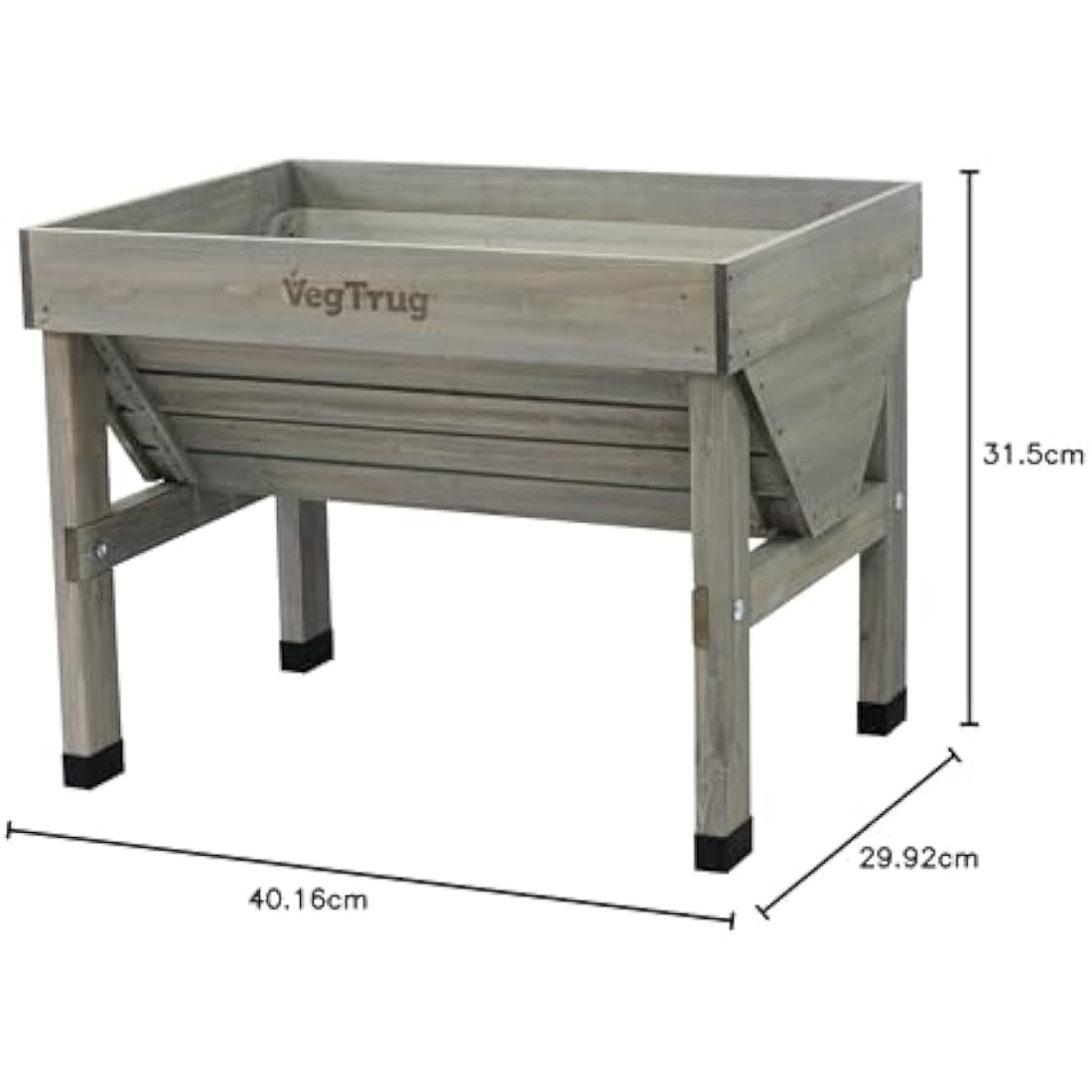VegTrug Wash Raised Bed Planter, Grey, Small