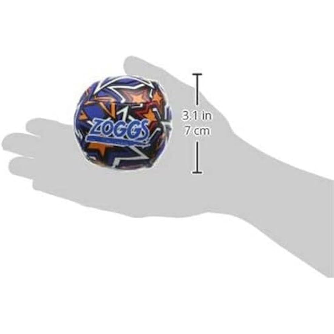 Zoggs Kids Water Friendly Splash Neoprene Covered Balls - Orange/Blue with Star Print, 3.5 inch each