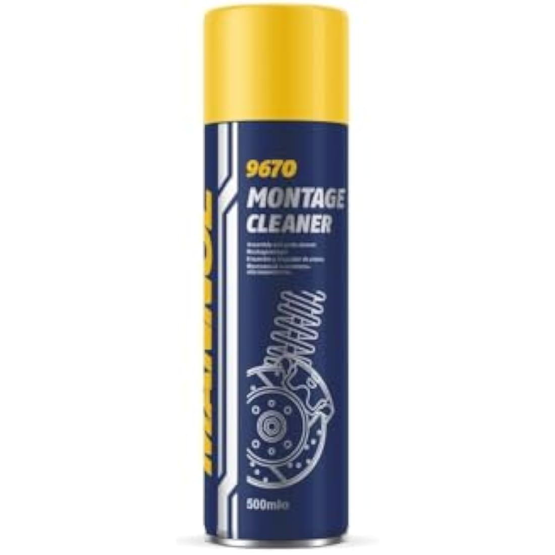 MANNOL 500ml Montage Brake Cleaner Aerosol Spray Professional Degreaser (1)