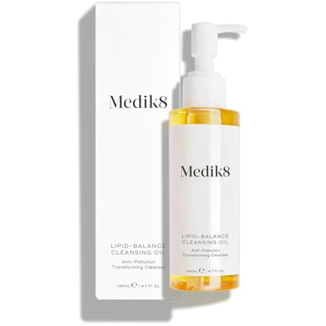 Medik8 Lipid-Balance Cleansing Oil - Makeup Dissolving Transforming Cleanser - Removes Impurities, Sunscreen & Waterproof Makeup - Nourishes & Balances Skin - All Skin Types - 140ml