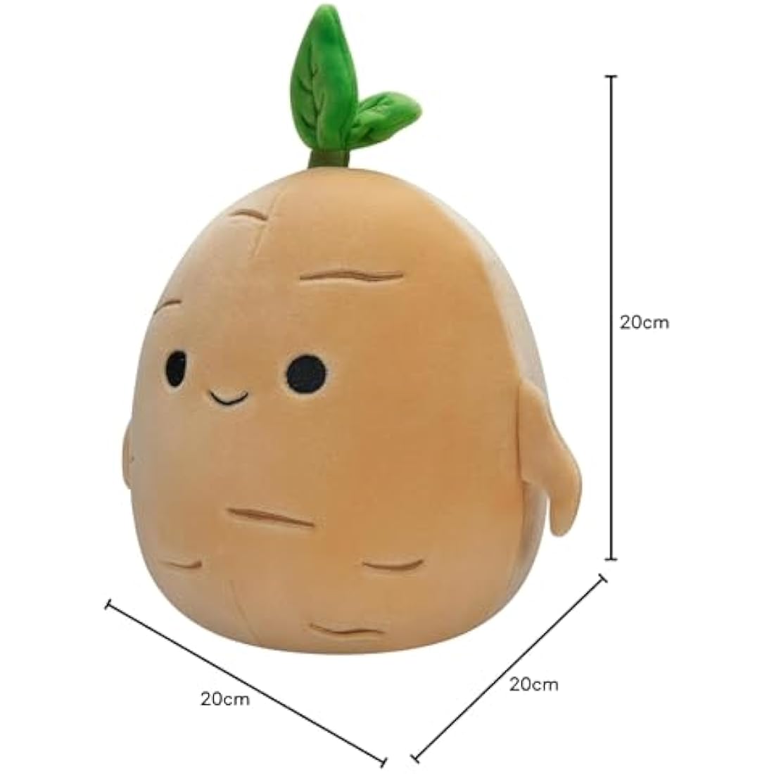 Squishmallows Original 7.5-Inch Tan the Ginseng - Little Ultrasoft Official Plush