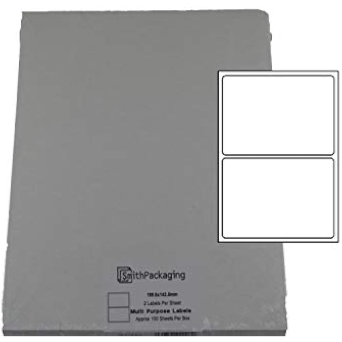 SmithPackaging A4 Self Adhesive Address Labels Sticker Paper, 2 Labels Per Sheet, 100 Sheets,199.6 x 143.5mm 200 Labels