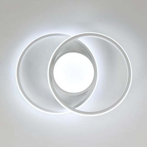 Comely LED Ceiling Lights, 42W 4800LM Lighting Fixture, Dia 40cm Round Modern Design Ceiling Lighting for Hallway Balcony Bedroom Corridor, Cold White 6500K