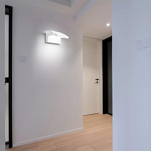 Klighten 24W LED Wall Light Outdoor Indoor Waterproof IP65 Wall Lamp Modern Aluminum Outside Wall Light with Swiveling LED Panel for Entrance Garden Corridor, White, Cold White 5700K-6000K