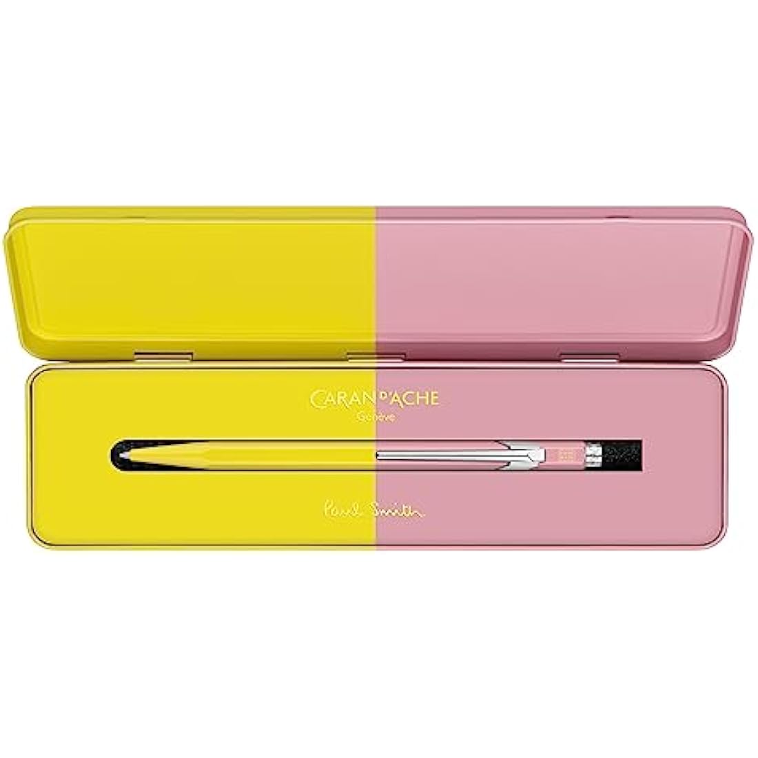 Caran D'Ache Ballpoint pen 849 Paul Smith Chartreuse/Rose, black M refill, in slimpack