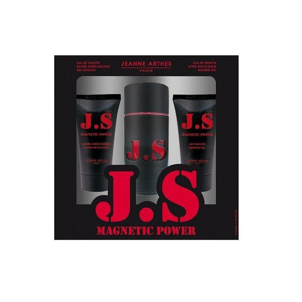 Jeanne Arthes Js Magnetic Power Gift Set 100ml EDT + 75ml Shower Gel + 75ml Aftershave Balm