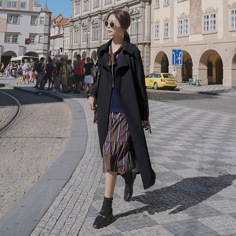 New Popular Long British Style Coat Jacket