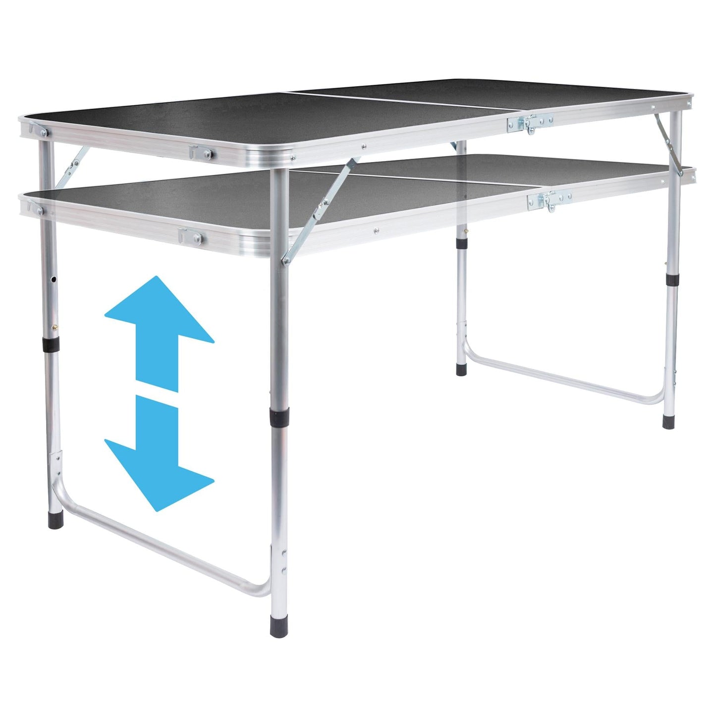 5 Piece Height Adjustable Folding Picnic Table & Chairs Set