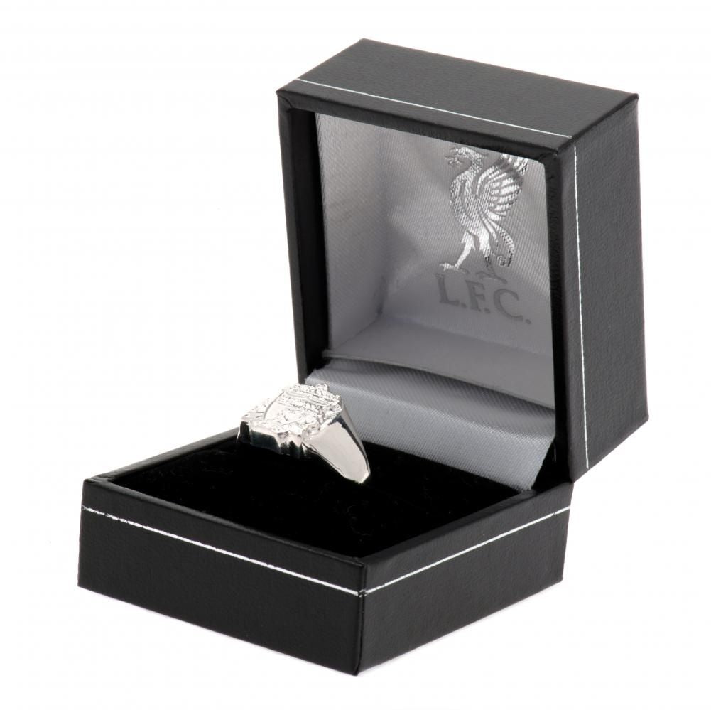 Liverpool FC Sterling Silver Crest Ring - Small Size