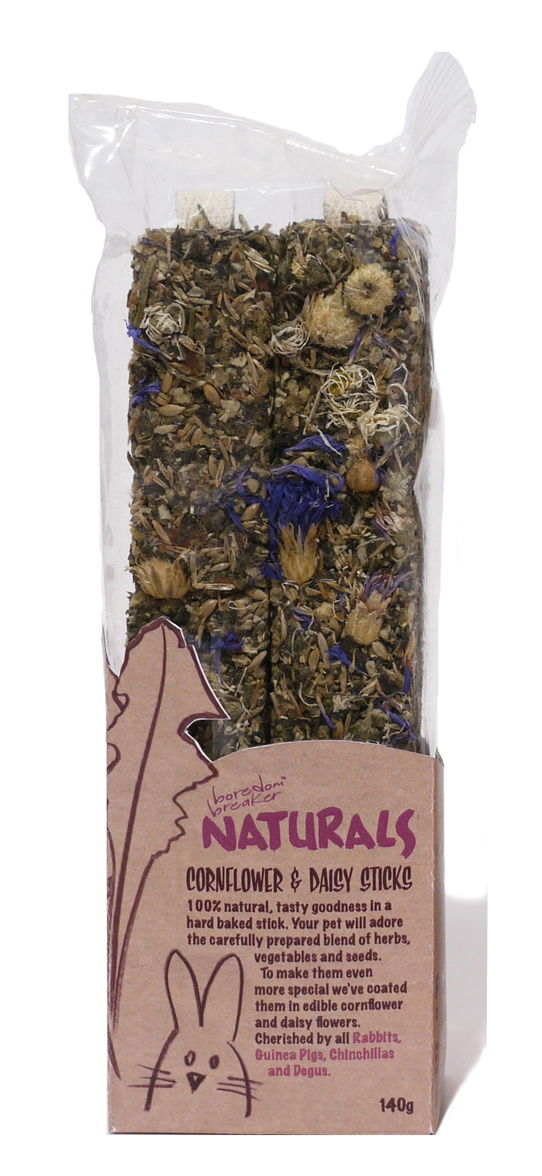 Boredom Breaker Natural Treats Cornflower and Daisy Sticks - Case of 8