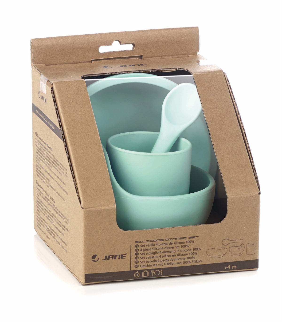 4-Piece LFGB Certified Silicone Dinner Set for Children