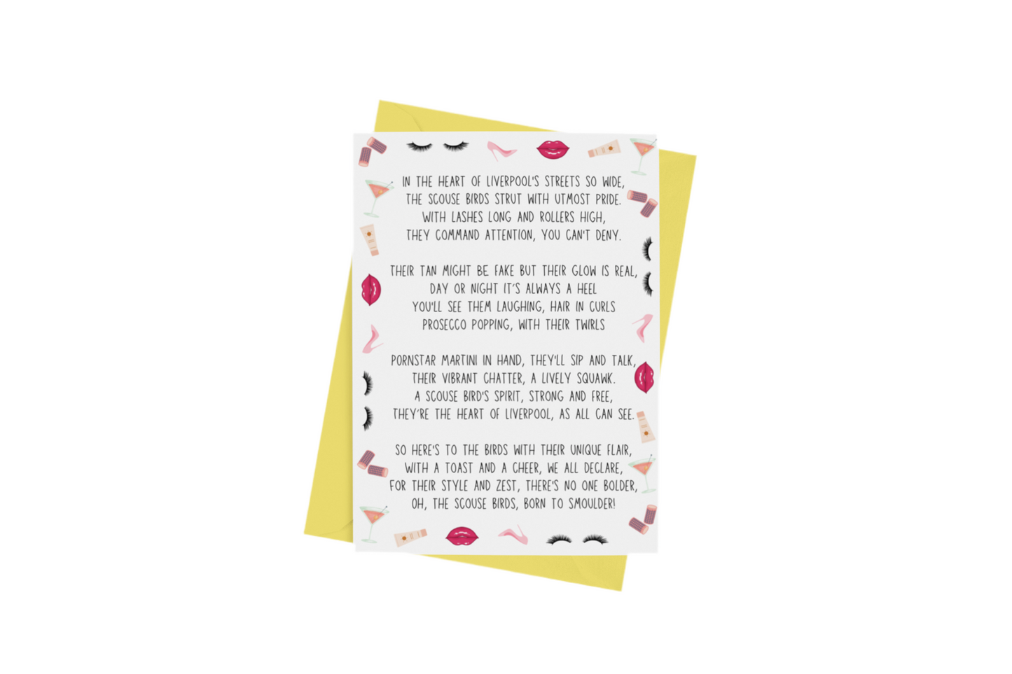 Scouse Birds Poem Card